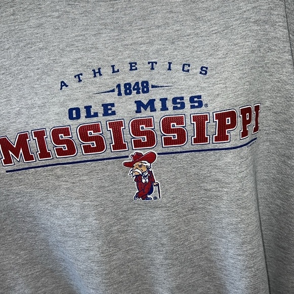 Vintage Lee Sport Ole Miss Rebels Mississippi Crewneck Sweatshirt - Picture 5 of 12
